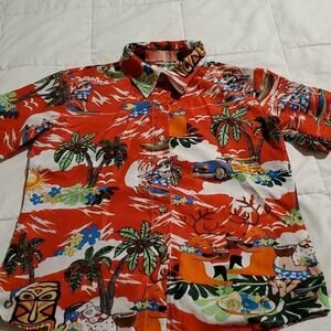 SSLR tropical large boys button down shirt
